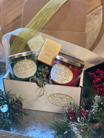 Happy Holiday- Gift Box(Yuletide & Balsam Fir & 2 Soaps)